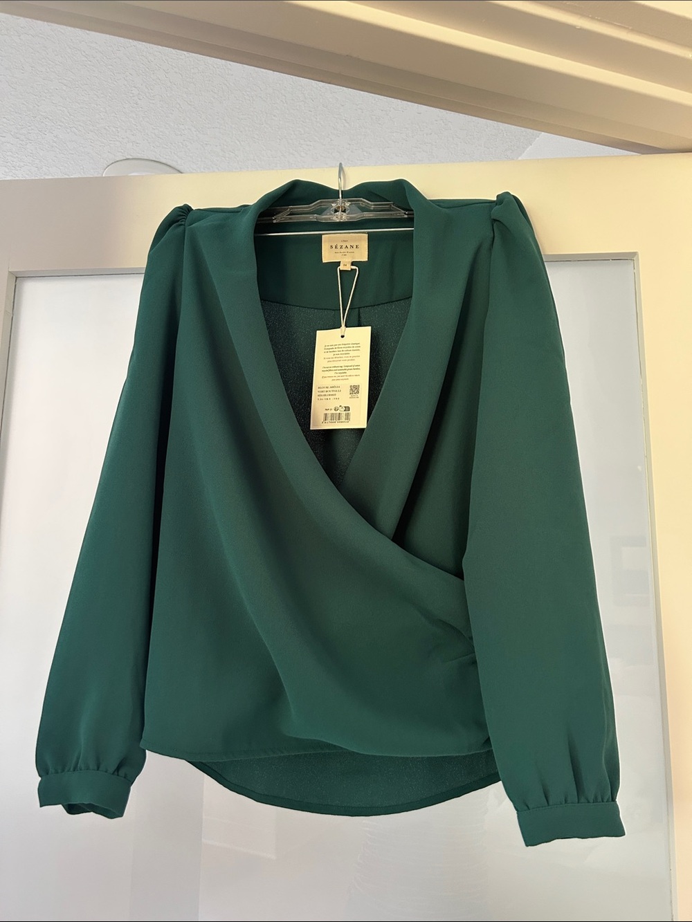 Bottle green Abelia blouse - Picture 5 of 6